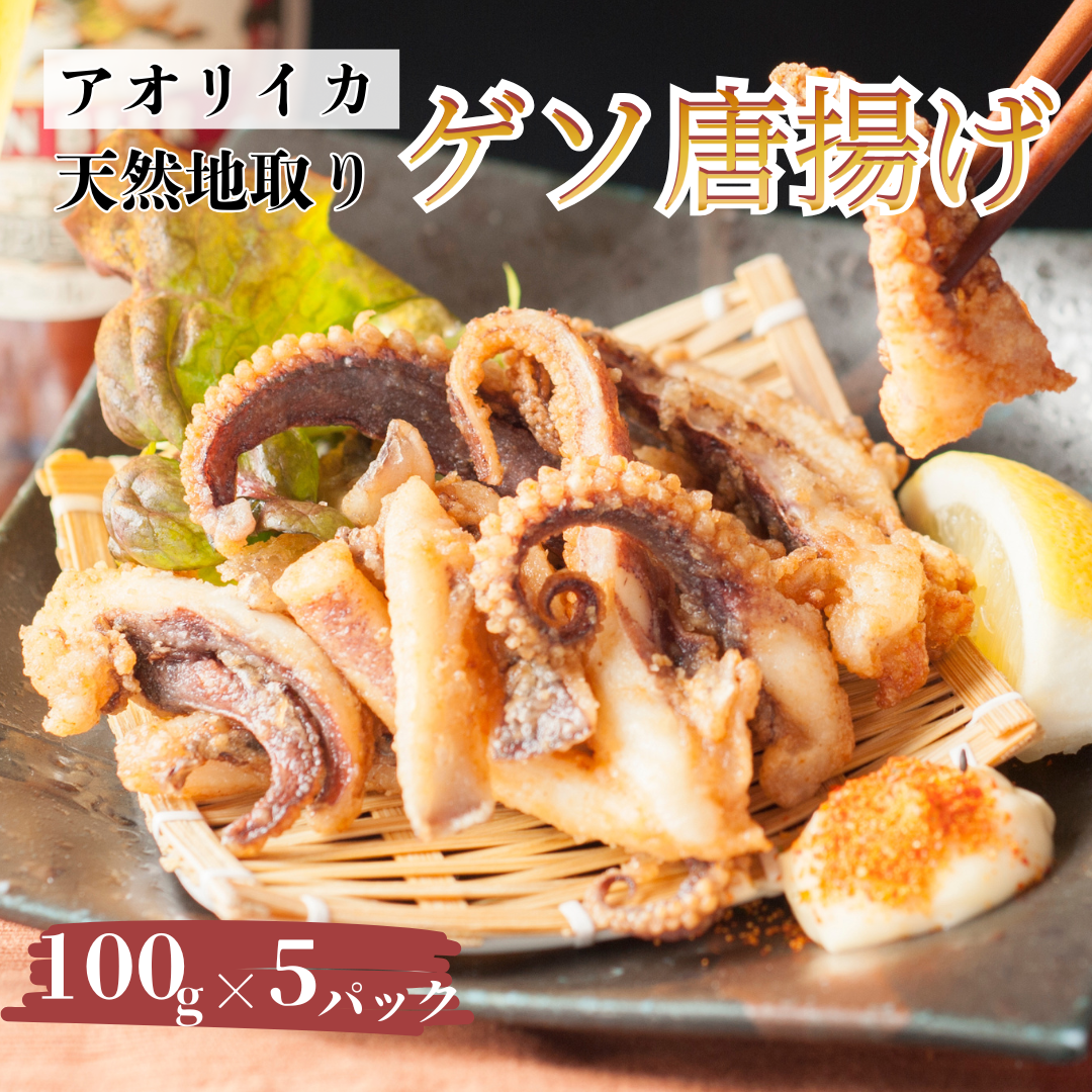 【凡愚】天然地取りアオリイカ ゲソ唐揚げ 100g×5P