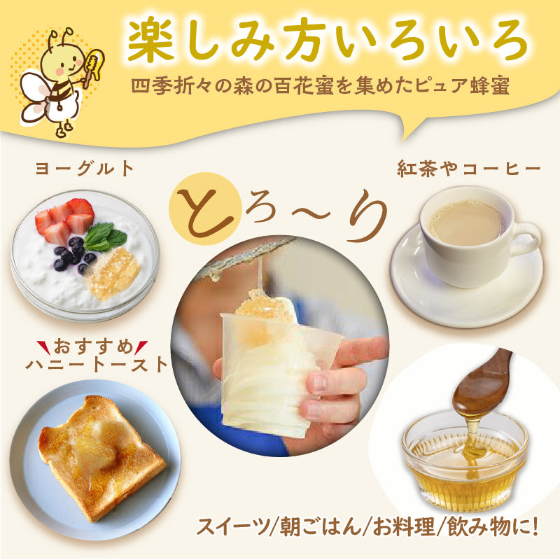 【送料無料】京都・丹後産 純粋ハチミツ 森の百花蜜(300g) 自家製蜂蜜