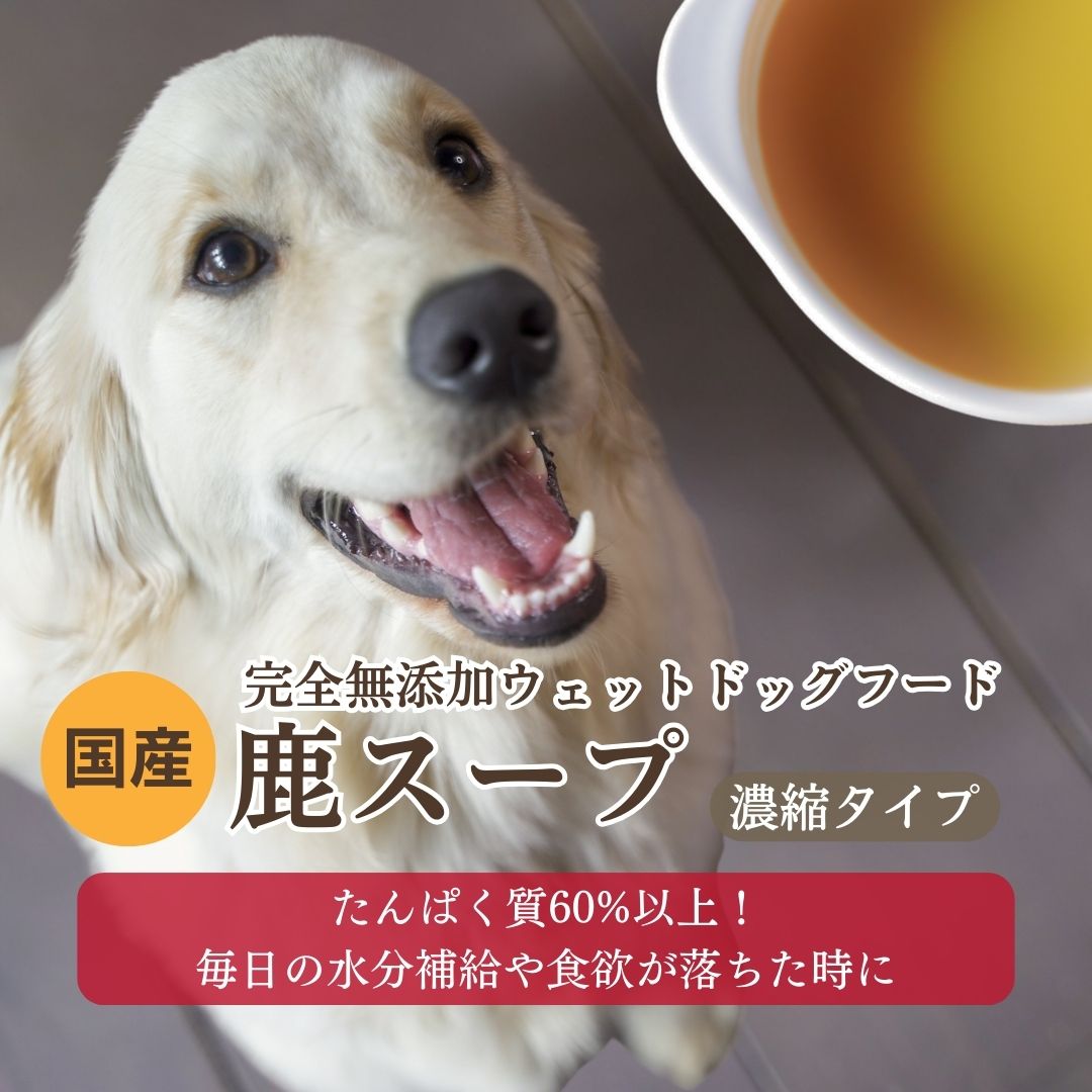 [無添加ウェットドッグフード] 国産鹿スープ (5パック)