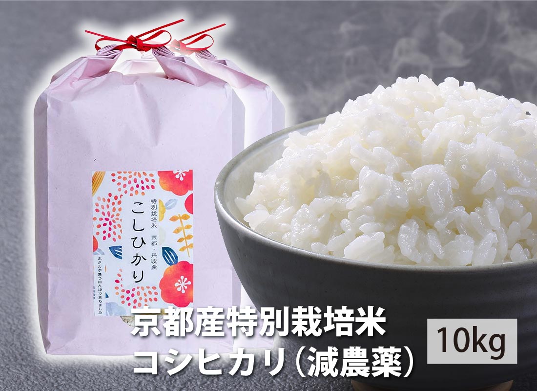 【送料無料】新米 令和5年産 京都産特別栽培米コシヒカリ（減農薬）10kg